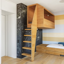 Giường gỗ: hình ảnh, chủng loại, màu sắc, thiết kế (chạm khắc, cổ, với đầu giường mềm, v.v.) - 1