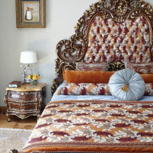 Smedejern senge: foto, typer, farve, design, hovedgærde med smedele-7