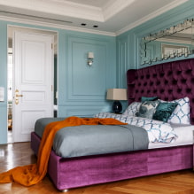 Giường có đầu giường êm ái: ảnh, loại, chất liệu, thiết kế, kiểu dáng, màu sắc-8