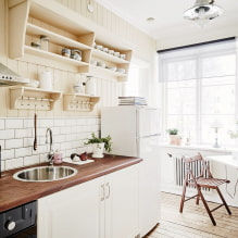 Stół do małej kuchni: rodzaje, design, kształty, lokalizacja w pokoju-4