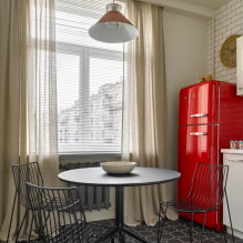 Stół do małej kuchni: rodzaje, design, kształty, lokalizacja w pokoju-5