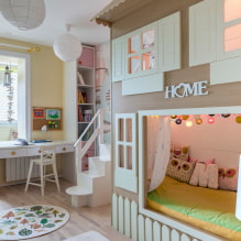 Łóżka dziecięce: zdjęcia, rodzaje, materiały, kształty, kolory, opcje projektowania, style-0