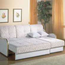 Miegamoji sofa: nuotraukos, mechanizmų tipai, apmušalų medžiagos, dizainas, spalvos, formos-1
