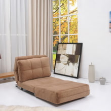 Krēsla-gulta: foto, dizaina idejas, krāsa, polsterējuma izvēle, mehānisms, pildviela, rāmis-3