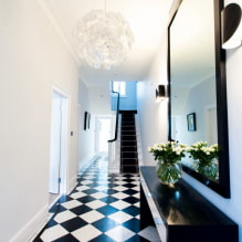 Carrelage au sol dans le couloir et le couloir: conception, types, options de disposition, couleurs, combinaison-0