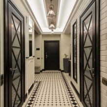 Плочки на пода в коридора и коридора: дизайн, видове, опции за оформление, цветове, комбинация-2