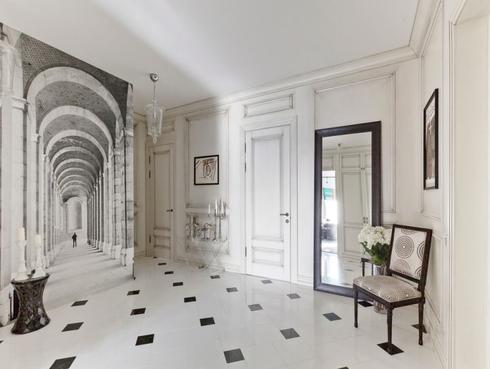 Gạch lát sàn trong hành lang và hành lang: thiết kế, chủng loại, lựa chọn bố trí, màu sắc, sự kết hợp