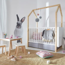 Bed-house v dětském pokoji: fotografie, možnosti designu, barvy, styly, dekor-2