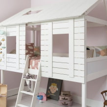Къща за легло в детската стая: снимки, дизайнерски опции, цветове, стилове, декор-3
