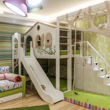 Bed-house i børnenes værelse: foto, designmuligheder, farver, stilarter, dekor-6