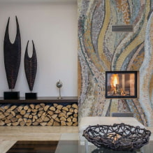 Mozaika v interiéru: povrchové úpravy, typy, tvary dlaždic, barva, design a kresby-5
