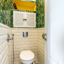 Gạch lát nền nhà vệ sinh: thiết kế, hình ảnh, mẹo chọn, loại, màu sắc, hình dạng, ví dụ về bố cục-1