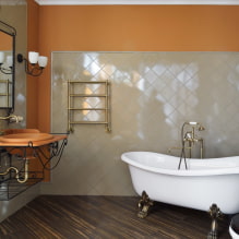 Susun atur jubin di bilik mandi: peraturan dan kaedah, ciri warna, idea untuk lantai dan dinding-0