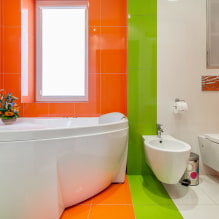 פריסת אריחים בחדר האמבטיה: כללים ושיטות, מאפייני צבע, רעיונות לרצפה ולקירות -5