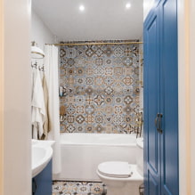 Dlaždice pro malou koupelnu: výběr velikosti, barvy, designu, tvaru, rozložení-6