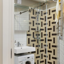 Tegels voor een kleine badkamer: keuze uit maat, kleur, ontwerp, vorm, indeling-7
