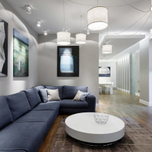 Blå sofa i interiøret: typer, mekanismer, design, polstringsmaterialer, nuancer, kombinationer-4