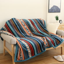 Ga trải giường trên ghế sofa: chủng loại, kiểu dáng, màu sắc, chất liệu vải làm vỏ bọc.Làm thế nào để sắp xếp một cái chăn đẹp? -5
