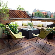 Balkonu dekoratif taşla süslemek: doku çeşitleri, tasarım, bitirme seçenekleri, kombinasyonlar-5