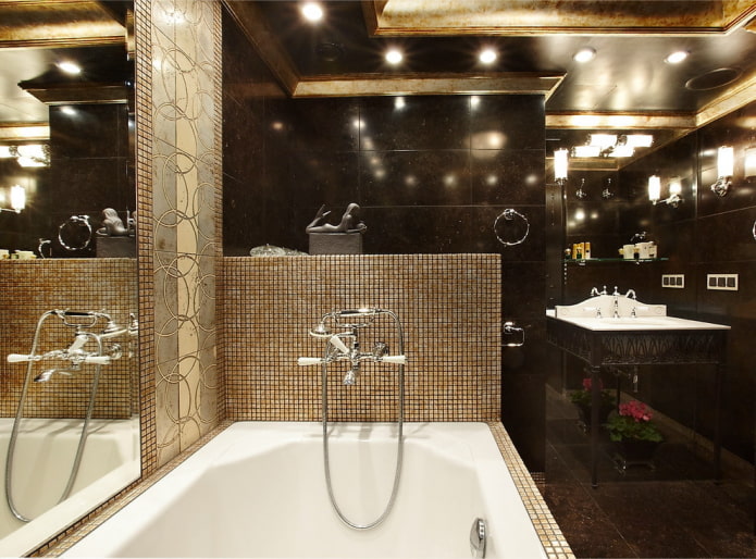 Gạch lát nền phòng tắm: mẹo chọn, loại, hình dạng, màu sắc, kiểu dáng, nơi trang trí