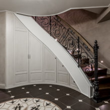 Armari sota les escales: tipus, opcions d’ompliment, idees originals en una casa privada-1