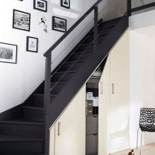 Armari sota les escales: tipus, opcions de farciment, idees originals en una casa privada-2