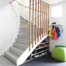 Ντουλάπα κάτω από τις σκάλες: τύποι, επιλογές πλήρωσης, πρωτότυπες ιδέες σε μια ιδιωτική κατοικία-5