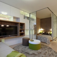 Dizajnový štúdiový apartmán 30 štvorcových. m. - interiérové ​​fotografie, nápady na usporiadanie nábytku, osvetlenie-2