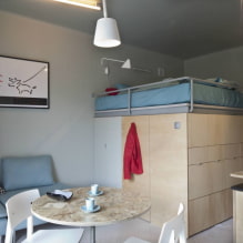 Dizaino studijos tipo apartamentai 20 kv. m. - interjero nuotrauka, spalvos pasirinkimas, apšvietimas, išdėstymo idėjos-1