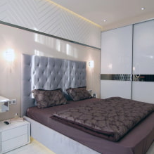 Almari pakaian gelongsor di bilik tidur: reka bentuk, pilihan pengisian, warna, bentuk, lokasi di dalam bilik-5
