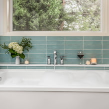 מדפים בחדר האמבטיה: סוגים, עיצוב, חומרים, צבעים, צורות, אפשרויות מיקום -4