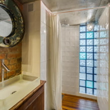 Phòng tắm kiểu gác xép: lựa chọn hoàn thiện, màu sắc, đồ nội thất, hệ thống ống nước và trang trí-2