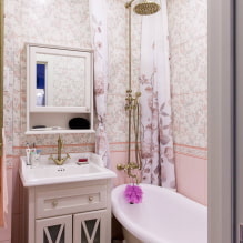 Bilik mandi dalam gaya klasik: pilihan kemasan, perabot, paip, hiasan, pencahayaan-0