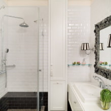 חדר אמבטיה בסגנון קלאסי: מבחר גימורים, ריהוט, אינסטלציה, תפאורה, תאורה -3