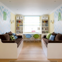 Dětský pokoj pro dva chlapce: zónování, uspořádání, design, dekorace, nábytek-1