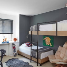 Детска стая за две момчета: зониране, оформление, дизайн, декорация, мебели-3