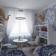 Barnrum för två pojkar: zonindelning, layout, design, dekor, möbler-6
