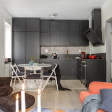 Appartement 40 m² m. - moderne ontwerpideeën, zonering, foto's in het interieur-2