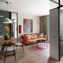 Apartament 40 mp m. - idei moderne de design, zonare, fotografii în interior-4