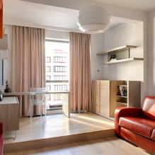 Apartament de 40 m² m. - idees de disseny modern, zonificació, fotos a l'interior-6