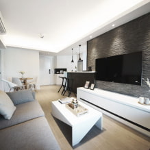 Appartement design 50 m². m. - photo de l'intérieur, disposition, styles-0