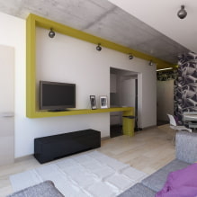 Návrh bytu 50 štvorcových. m. - fotografia interiéru, usporiadanie, štýly-2