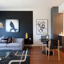 Appartement ontwerp 38 m² m. - interieurfoto's, zonering, arrangementideeën-0