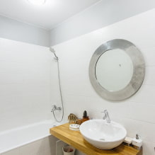 Valkoinen kylpyhuone: suunnittelu, yhdistelmät, sisustus, putkityöt, huonekalut ja sisustus-1
