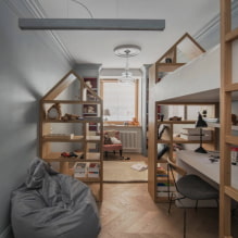 Reka bentuk pangsapuri 60 sq. m. - idea untuk mengatur bilik 1,2,3,4 dan studio-4