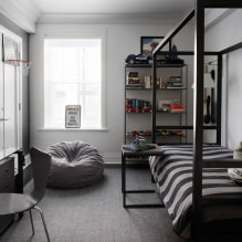 Interiør i et rum til en teenagedreng: zoneinddeling, valg af farve, stil, møbler og indretning-3