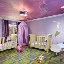 Lila ja violetti lastenhuone: ominaisuudet ja suunnitteluvihjeet-7