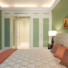 Зелена спалня: сенки, комбинации, избор на покрития, мебели, завеси, осветление-6