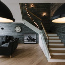 Dvoupodlažní apartmány: dispozice, nápady uspořádání, styly, design schodů-3