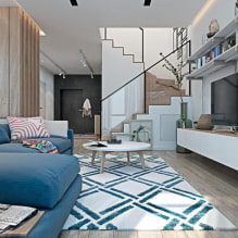 Dubleks daireler: düzenler, düzenleme fikirleri, stiller, merdiven tasarımı-7
